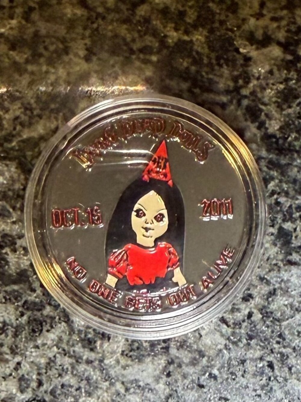 Living Dead Dolls 2011 13th Anniversary Party Coin Celebrating Sin 1 of 130